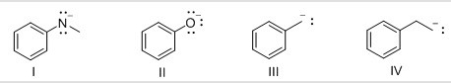Which of the following compounds is most basic?   A) I B) II C) III D) IV