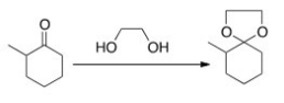 What needs to be done to make the following reaction proceed?   A) Heat the reaction. B) Add an acid catalyst only. C) Add a base catalyst only. D) Heat the reaction and add an acid catalyst.