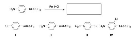 What is the product of the following reaction?   A) I B) II C) III D) IV