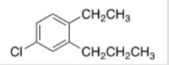 What is the IUPAC name of the following compound?   A) 1-Chloro-4-ethyl-3-propylbenzene B) 1-Chloro-4-ethyl-5-propylbenzene C) 4-Chloro-1-ethyl-2-propylbenzene D) 4-Chloro-2-propyltoluene