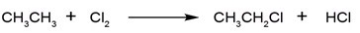 A possible reaction of ethane with chlorine is shown below.   This reaction could conceivably occur by the following chain mechanisms [1],[2],and [3].The chain initiating step(s) is (are) ________.   A) Only [1] B) Only [2] C) Only [3] D) Only [1] and [2]