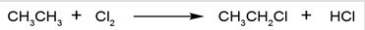 A possible reaction of ethane with chlorine is shown below.   This reaction could conceivably occur by the following chain mechanisms [1],[2],and [3].The chain propagating step(s) is (are) ________.   A) Only [1] and [2] B) Only [2] and [3] C) Only [1] and [3] D) Only [3]