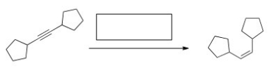 What reagent is required to accomplish the following transformation?   A) Na,NH<sub>3</sub> B) H<sub>2</sub>,Pd-C C) H<sub>2</sub>,Ni D) H<sub>2</sub>,Lindlar catalyst