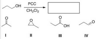 Determine the product of the following reaction.   A) I B) II C) III D) IV