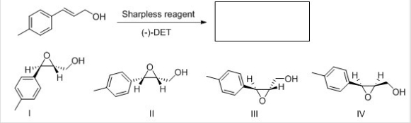 Predict the major product of the following reaction.   A) I B) II C) III D) IV