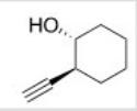 Give the IUPAC name for the following compound.   A) trans-2-Acetylenecyclohexanol B) trans-2-Ethynylcyclohexanol C) trans-2-Acetylene-1-cyclohexanol D) trans-2-Ethylenecyclohexanol