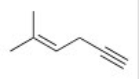 Give the IUPAC name for the following compound.   A) 4-Methyl-4-penten-1-yne B) 2-Methyl-2-hexen-5-yne C) 5-Methyl-4-hexen-1-yne D) 2-Methyl-2-penten-4-yne