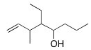 What is the IUPAC name for the following compound?   A) 4-Ethyl-3-methyl-1-octen-5-ol B) 3-Ethyl-4-methyl-2-octen-5-ol C) 5-Ethyl-6-methyl-7-octen-4-ol D) 4-Ethyl-6-methyl-1-octen-5-ol