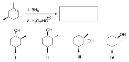Predict the product(s) of the following reaction.   A) Only I and II B) Only I and III C) Only II and III D) Only III and IV