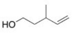 What is the IUPAC of the following compound?   A) 5-Hydroxy-3-methyl-1-pentene B) 3-Methyl-5-penten-1-ol C) 3-Methyl-1-penten-5-ol D) 3-Methyl-4-penten-1-ol