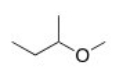 What is the common name of the following compound?   A) Methyl sec-butyl ether B) Isobutyl methyl ether C) sec-Butyl methyl ether D) Butyl methyl ether