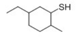 What is the IUPAC name of the following compound?   A) 3-Ethyl-5-methylcyclohexanethiol B) 3-Ethyl-5-methylcyclohexane-1-thiol C) 5-Ethyl-2-methylcyclohexanethiol D) 5-Ethyl-2-methylcyclohexylthiol