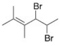 How many stereogenic centers are present in the following molecule?   A) 1 B) 2 C) 4 D) 5