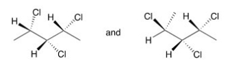 What is the relationship between the following compounds?   A) Constitutional isomers B) Diastereomers C) Enantiomers D) Identical