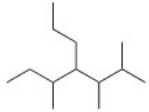 What is the IUPAC name for the following compound?   A) 2,3-Dimethyl-4-sec-butylheptane B) 4-sec-Butyl-2,3-dimethylheptane C) 3,5,6-Trimethyl-4-propylheptane D) 2,3,5-Trimethyl-4-propylheptane