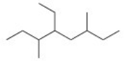 What is the IUPAC name for the following compound?   A) 2,3,5-Trimethylhexane B) 2,4,5-Triethylhexane C) 2,4-Diethyl-5-methylheptane D) 4-Ethyl-3,6-dimethyloctane