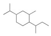 What is the IUPAC name for the following compound?   A) 1-sec-Butyl-4-isopropyl-2-methylcyclohexane B) 1-Isopropyl-3-methyl-4-sec-butylcyclohexane C) 4-Isopropyl-2-methyl-1-sec-butylcyclohexane D) 1-sec-Butyl-3-isopropyl-2-methylcyclohexane