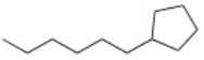 What is the IUPAC name for the following compound?   A) Hexylcyclopentane B) 1-Hexylcyclopentane C) 1-Cyclopentylhexane D) 1-Cyclopentylheptane