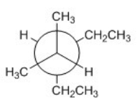 What is the IUPAC name of the following compound?   A) Pentane B) 2-Methylpentane C) 2-Methyl-3-ethylpentane D) 3-Ethyl-2-methylpentane