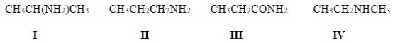 Which of the following molecules contain the same functional groups?   A) I,II,IV B) I,II,III C) II,III,IV D) I,III,IV