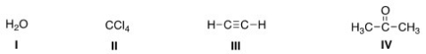 Which of the following species can be both Lewis acid and Lewis base?   A) I,III,IV B) I,II,IV C) II,III,IV D) I,II,III