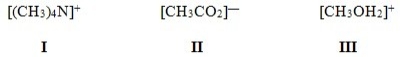 In which of the following ions does carbon have a formal charge?   A) I B) II C) III D) None of these