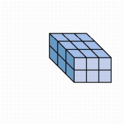 Find the volume of each by counting the number of cubic centimeters in each box. ​   ​ A)  23 cm<sup>3</sup> B)  6 cm<sup>3</sup> C)  12 cm<sup>3</sup> D)  16 cm<sup>3</sup> E)  18 cm<sup>3</sup>