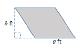 Find the area of the shaded region. (Assume that given measurements are exact, and round approximate answers to the nearest tenth of a square unit, if required.) ​   ,     ​ __________ ft<sup>2</sup>.
