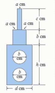 Find the distance around the figure below by using the appropriate formula. ​   ​ Where   ​ __________cm