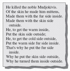 Read the poem in the News Clip.   Is a right-handed mitten topologically equivalent to a left-handed mitten? Answer yes or no. If a right-handed mitten is turned inside out, as is suggested in the poem, will it still fit a right hand? Answer yes or no.