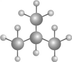 Draw graph for the molecule. Isobutane   A)    B)    C)    D)    E)   
