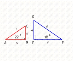 Tell whether it is possible to conclude that the triangles are similar. ​   ​ A)  similar B)  not similar