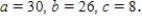 The figure contains two similar triangles. Find the unknown measure indicated by a variable. Round your answer to the nearest tenth. ​   ​ Where   ​ A)    B)    C)    D)  ​   E)  ​  