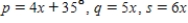 Use algebra to find the value of x in the triangle, when   . ​   ​ A)    B)    C)    D)    E)   