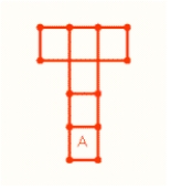Study the pattern shown here. When folded they will form cubes spelling YARD. ​   ​ Letter the pattern. ​   ​ A)    B)    C)   