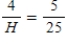 Solve the proportion for the item represented by a letter. ​   ​ H = __________