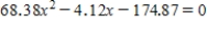Use a calculator to obtain solutions correct to the nearest hundredth. ​   ​ A)  1.47, -1.41 B)  1.63, -1.57 C)  2.04, -1.26 D)  1.92, -1.85 E)  no solution