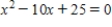 Solve the equation. ​   ​ x = __________