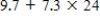 Carry out the operations with decimal forms. ​ ​   ​ A)  1,699.44 B)  41 C)  408 D)  94.81 E)  184.9