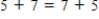 Identify the illustrated property as commutative, associative, distributive, or inverse. ​  