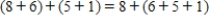 Classify the equality as an example of the commutative property, the associative property, or both. ​   ​ This is an example of __________ (commutative property, associative property, both properties).