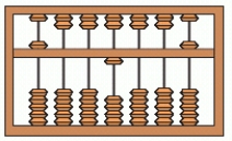 One of the oldest devices used for calculation is the abacus, as shown in the sample figure. Each rod names one of the positions we use in counting. Each bead on the bottom represents one unit in that column and each bead on the top represents 5 units in that column. The number illustrated in the sample figure below is 1,734. ​ Sample   ​ Choose an abacus to show 10,905. ​ A   B   ​ ​ C   D   ​ A)  C B)  B C)  D D)  A E)  none of these