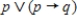Construct a truth table for the given statement   ​  