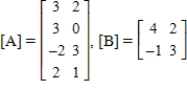 Find the product [ A ][ B ], if ​   ​ ​ A)    B)    C)    D)    E)   