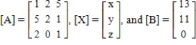 Write   for the matrices   ​ ​ ​ A)    B)    C)    D)    E)   