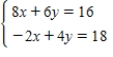 Solve the system by solving the corresponding matrix equation with an inverse, if possible. ​   ​ A)  (2, 5)  B)    C)    D)    E)   