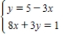 Solve the system by the substitution method. ​   ​ A)    B)    C)    D)    E)  inconsistent