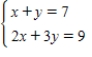 Solve the system for all real solutions, using any suitable method. ​   ​ A)    B)    C)    D)    E)  inconsistent