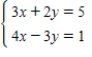 Solve the system by graphing. ​   ​  