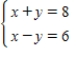Solve the system by the addition method. ​  
